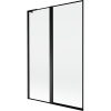 Mexen Mist L, 2-krídlová vaňová zástena, ľavá 120 x 150 cm, čierny rám, čierna - 8A9L-120-011-70-70-L