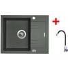 Sinks LINEA 600 XC Titanium + Elasta nerez/čierná