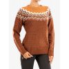 Dámsky sveter Fjallraven Ovik Knit Sweater - autumn leaf/desert brown