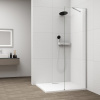Polysan ESCA CHROME jednodielna sprchová zástena na inštaláciu k stene, číre sklo, 300 mm ES1030-01