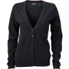 DAIBER JN 660 / Dámsky kardigán s výstrihom do V - black XXL
