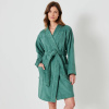 Krátky unisex župan s kimono golierom eukalyptus 040 Blancheporte