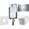 GEBERIT Kombifix súprava 5v1 - inštalačný modul, závesná sprchová toaleta Rimless a Softclose WC sedadlo TECEone, tlačidlo Sigma20 Square, 115.883.KH.1 (lesklý chróm), 110.302.00.5 NT6