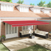 zahrada-XL Ručná vysúvacia markíza červená 600x300 cm, vidaXL Náhradná tkanina pre rám 6x3 m červená 3331681