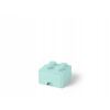 LEGO® úložný box so šuplíkom 250x250x180mm aqua