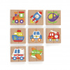 Viga Drevené puzzle magnetické puzzle - vozidlá