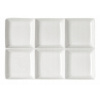 Delený tanier Porcelán rozmer 28 x 24 cm / 6 ks (Delený tanier Porcelán rozmer 28 x 24 cm / 6 ks)