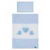Belisima obliečky Tri srdcia bielé/modré 100x135 cm