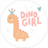 CUKROVÝ OBLÁTOK NA TORTU, PASTELOVÉ DINOSAURY, DIEVČATKO