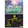 RAVENSBURGER Svítící puzzle Jednorožci za úplňku XXL 100 dílků