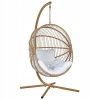 Záhradná stolička - Závesné kreslo s béžou Rattan Rack (Závesné kreslo s béžou Rattan Rack)