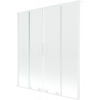 Mexen Velar L Duo, 2-krídlová posuvná vaňová zástena 140 x 150 cm, 8mm číre sklo, biela matná, 896-140-003-02-20