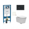 Závesný WC set Geberit do ľahkých stien / predstenová + WC SAT Brevis SIKOGESBRES20BL
