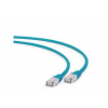 Gembird Patch kábel RJ45, cat. 6A, FTP, LSZH, 1m, zelený PP6A-LSZHCU-G-1M