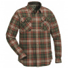 Košeľa flanelová Pinewood Prestwick Exclusive - Oranžovo/Zelená, 5XL