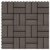 22 ks terasové dlaždice 30 x 30 cm 2 m² WPC tmavě hnědé Hnědá 277810