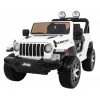 Ramiz Jeep Wrangler Rubicon batéria pre deti biela + diaľkové ovládanie + MP3 LED rádio + EVA kolesá