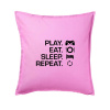 Play Eat Sleep Repeat game - Vankúš 50x50 - 50x50 - Iba poťah ( Ružová )