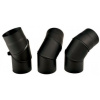 Ostatní Koleno 150mm, 90°, kouřové, otočné, 3segmentové, ocel, černá