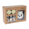 Nohel garden Set Aromalampa 8x8cm + vonný olej + čajová svíčka Vanilla