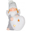 Postavička MagicHome Vianoce, Anjelik so srdcom, LED, terakota, 12x10x15 cm