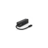Nedis CCGB61250BK01 - USB hub| USB-A Zástrčka | 3x USB A Zásuvka | 5 Portů | USB 3.2 Gen 1 | Napájení z USB | 5 Gbps |