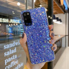 Gumený Glitter kryt na Samsung Galaxy S23 5G – Modrá
