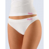 Dámské kalhotky klasické s úzkým bokem GINA Bamboo 00029P bílá purpurová L/XL