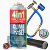 SET do klimatizácie CHLADIČ R134a 4v1 235g Kábel Baterka Adaptér