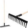 Hrábě zahradní Strend Pro Premium R-606, 14 zubé, kované, dřevěná násada 211136