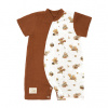 ESITO Letný overal pre bábätko Veverička BIO mušelín hrdzavá