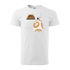 Sablio Tričko s potlačou Star Wars BB-8 s textom - bílé 3XL
