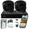 Sada kamier na monitorovanie 2 čierne kamery 8Mpx DVS Dual Light LED IR 1TB