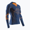 Pánsky termoaktívny longsleeve X-Bionic Energy Accumulator Light Shirt 1/2 zip marine / orange