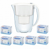 Džbán na filtrovanie vody Aquaphor Amethyst biely + 6 uhlíkových filtrov