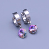 Náušnice z chirurgickej ocele Swarovski rivoli 8mm - výber farieb Vitrail Light ( meniace ružová )
