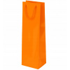 DARČEKOVÁ TAŠKA NA VÍNO 11x9x40 cm LAMINÁTOVÁ ORANŽOVÁ Sada 5 ks