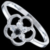 Silver.ag Prsteň strieborný, zirkón, kvietok R3117
