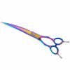 Geib Entree Blue Titan Curved Scissors - kvalitné zakrivené nožnice s jednostranným mikrorezom a titánovým povrchom - Veľkosť: 8