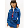 Detská rifľová bunda Tommy Hilfiger modrá farba, KG0KG09002 KG0KG09002.9BYA 140