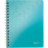LEITZ WOW A5 s krúžkovým chrbtom, linajkový, ľadovo modrý