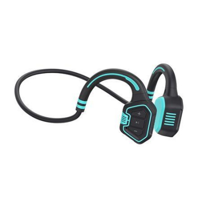EVOLVEO BoneSwim MP3 16GB, bluetooth bezdrátová sluchátka s mikrofonem na lícní kosti, modré BS-MP3-16GB-BL