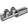 Mexen G05 termostatický uhlový set, Duplex, DN50, chróm - W907-958-01