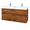 Dreja Umývadlová skrinka Q MAX SZZ4 120 - D27 Cognac / Úchytka T04 / D27 Cognac