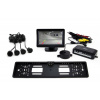 AMiO Asistenty parkovania TFT01 4,3” s kamerou CAM-402 LED v podložke pod ŠPZ, 4-senzorové