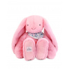 DOUDOU Plyšový králík XXL s šátkem - 50 cm - růžová