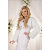 Kožušinové svadobné bolerko - biele: BS-10K, veľ. 40, 42 Rozmer: 42