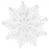 DEKORÁCIA PAPIEROVÁ VLOČKA SNEHU, PRIEMER 64 CM, BIELA