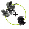 Bugaboo Fox 5 complete BLACK/FOREST GREEN-FOREST GREEN + Bugaboo Turtle Air by Nuna