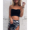 BeChick Černý sportovní crop top Chloe BeChick ❤